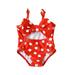 Baby Girl One-Piece Swimsuit Sleeveless Polka Dot Red Black Yellow Bikini Bathing Suit Size 3 Months-24 Months