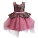 Penkiiy Toddler Kids Baby Girls Floral Lace Ball Gown Princess Dress Party Dress Clothes Toddler Girls Clothes 0-1 Years Pink 2023 Summer Deal
