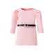 ZHAGHMIN Girls Party Dress Baby Girls Cotton Ribbed Solid Autumn Long Sleeve Princess Dress Belt Clothes Star Dress Girls Girls Sweaters Dress for 1 Year Old Girl Entry Dress Girls 7 Dress Girl 6 Ye