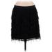 Ann Taylor LOFT Casual Mini Skirt Mini: Black Print Bottoms - Women's Size 6
