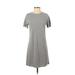 Fabletics Casual Dress - Shift: Gray Solid Dresses - Women's Size X-Small
