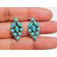 Natural Turquoise Earring Stud | 925 Sterling Silver Jewelry With Gemstone Faceted For Girls & Women Gift Item Handmade