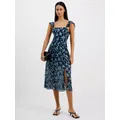 French Connection Bette Satin Burnout Dress, Blue/Multi