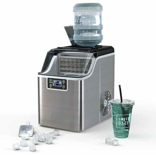 Eiswürfelmaschine 3,2L, Ice Maker 24 Eiswürfel in 15 min, Ice Maker 18 kg pro Tag, Eismaschine mit