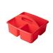 Craft Storage Organizer Stackable basket Classification Holder Divider Desktop Compartment Caddy for Office Bathroom Living Room Dorm Red