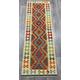 Handmade Kilim Runner Classic Rug wool natural colours Afghan Turkish Nomad Persian Traditional 200x68 cm 6.5ft Runner