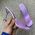 adviicd Tennis Shoes Womens High Heels For Girls Women High Heel Sandals Open Toe Fashion Buckle Fishbill Thick Heel Women Shoes Purple 9.5