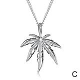 Stainless Steel Men s Cannabis Weed Marijuana Leaf Pendant Necklace Stainless Steel Marijuana Weed Necklace Cannabis Leaf Pendant-NEW