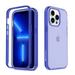 AMZER Crusta Hybrid Full Body Case for iPhone 13 Pro with Built-in Screen Protector - Glitter Blue