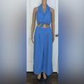 Free People Pants & Jumpsuits | Freepeople Wide Leg Pant Set | Color: Blue | Size: M