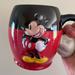 Disney Kitchen | Disney Parks Mickey Mouse 3d Coffee Cup Mug Raised Design Hand As Handle Flaw | Color: Black/Red | Size: Os