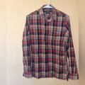 J. Crew Shirts | J Crew Men’s Lightweight Flannel Popover, X-Small | Color: Blue/Red | Size: Xs