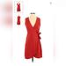 Madewell Dresses | Madewell Texture & Thread Side Tie Enamel Red Minidress | Color: Red | Size: 3x