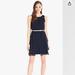 Jessica Simpson Dresses | Jessica Simpson Navy Laser Cut Belted Dress, Size 4 | Color: Blue | Size: 4