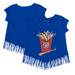 Girls Youth Tiny Turnip Royal Chicago Cubs Hot Bats Fringe T-Shirt