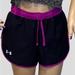 Under Armour Bottoms | Girls Under Armour Ua Fast Lane Wind Athletic Shorts Black Purple Size L/Xl? Euc | Color: Black/Purple | Size: Lg