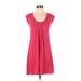 Mercer & Madison Casual Dress - A-Line Scoop Neck Sleeveless: Pink Print Dresses - Women's Size X-Small