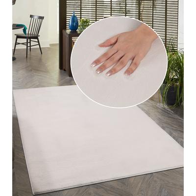 Teppich MERINOS "Focus 47", beige, B:200cm H:11mm L:280cm, Polyester, Teppiche, Fellteppich, weich und elegant, Wohnzimmer, Schlafzimmer Image
