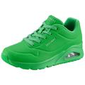 Sneaker SKECHERS "Street Uno - Stand on Air", Damen, Gr. 39, grün (dunkelgrün), Lederimitat, sportlich, Schuhe, Freizeitschuh, Halbschuh, Schnürschuh mit Memory Foam