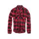 Langarmhemd BRANDIT "Herren Checked Shirt" Gr. M, US-Größen, rot (red, black) Herren Hemden Langarm