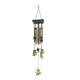SIEYIO Wood Square Block Metal Aluminum Tube Wind Chime Vintage Wind Bell Ornament for Home Garden Courtyard Patio Decoration
