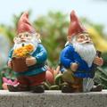 4 Pcs Miniature Garden Gnome Figurines Mini Gnomes Dwarfs Durable Resin Statues for Indoor Outdoor Flower Pot Landscape Terrarium