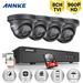 ANNKE 8CH 1080N CCTV DVR Security Camera System and 4Pcs 960P Night Vision Surveillance Cameras Kit(Hard Drive Capacity is optional:0-NO HDD 1-1TB HDD)