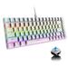 Wired Gaming Keyboard Rainbow Backlit Mechanical Keyboard Type-C 84 Keys Full Keys Anti-ghosting for PC Gamers Work Office Blue Switch & Red switch