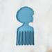 Hesroicy Silicone Mould DIY Nonstick Portable African Men Women Heads Shaped Comb Mold for Home