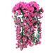 Wozhidaoke Fall Decor Hanging Flowers Artificial Violet Flower Wall Wisteria Basket Hanging Garland Vine Flowers Fake Silk Orchid Christmas Decorations Home Decor Fake Plants Hot Pink 11*4*4 Hot Pink