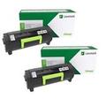 Lexmark 63B2000 Black Standard Capacity Original Laser Toner Cartridge Twin Pack (2 Pack)