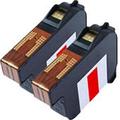 999inks Compatible Red Pitney Bowes DE6128 (DP200) Inkjet Printer Cartridge - 2 Pack