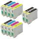Compatible Multipack Epson Stylus DX9400 Printer Ink Cartridges (10 Pack) -C13T07114011