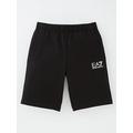 EA7 Emporio Armani Boys Core Id Jog Shorts - Black, Black, Size 14 Years