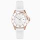 Sekonda Sekonda Pacific Wave Ladies Watch | Rose Gold Stainless Steel Case & White Silicone Strap with Silver-White Dial | 40572