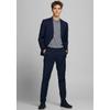 Anzug JACK & JONES "JPRFRANCO Extra schmal, pflegeleicht, stilvoll mit fallendem Revers", Herren, Gr. 52, N-Gr, blau (schwarz navy), Web, Obermaterial: 78% Polyester, 17% Viskose, 4% Elasthan, 1% sonstige Fasern, unifarben, modisch, slim fit,...