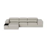 Lorenzo Left Sectional Sofa Light Gray