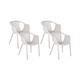 Lot de 4 chaises de jardin beige