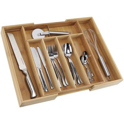 HI Ausziehbarer Besteckkasten - Bambus - 31-48 cm braun Image