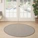 Gray/White Round 4' Area Rug - Sand & Stable™ Leia Ivory/Charcoal Gray Indoor/Outdoor Area Rug | Wayfair 70CD5D5185234D888AD004C4559EF917