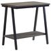 17 Stories Empiria Solid + Manufactured Wood Narrow Side Table in Walnut Wood in Gray/Black | Wayfair 1B2A7DF6319A4CF7A9FC0B465DE5379B