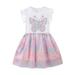 Girls Dresses Skirt Spring And Summer Clothing Short Sleeved Knitted Round Neck Cute Dresses For Girls