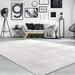 Brown/Gray 39 x 24 x 0.78 in Indoor Area Rug - Eider & Ivory™ Soft Area Rug In Silver Cozy Low-Pile Rug Anti-Slip Solid Color Washable | Wayfair
