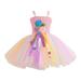 TAIAOJING Little Girls Sleeveless Dresses Toddler Dress Summer Fashion Casual Princess Dress Tutu Mesh Dress Outwear Pink 4-5 Years