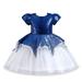 TAIAOJING Toddler Girls Floral Casual Dress Kids Baby Spring Summer Floral Cotton Short Sleeve Glitter Princess Dress Special Occassion Dress 5-6 Years