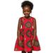 Girls Dresses Kids Baby Traditional Style Sleeveless Round Neck Ankara Princess Outfits Dresses For Toddler Girls