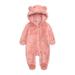 KI-8jcuD Baby Boy Rompers Zipper Jumpsuit Outwear Hooded Romper Solid Coat Boys Winter Baby Boys Romper&Jumpsuit Toddler Summer Neutral Front Open Baby Bodysuit Rompers Baby Rompers Boys Extr