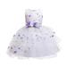 Girls Dresses 2-10Y Kid Sleeveless Floral Embroidered Tulle Ball Gown Princess Prom Outfits Clothes Dresses For Girls