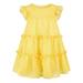 ZIZOCWA High Low Dresses for Girls Toddler Girls Summer Sleeveless Floral Prints Tulle Ribbed Princess Dress Clothes Coral And Girls Dress Check Dress Yellow100