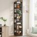 17 Stories Pottersmoor 79" H Etagere Corner Bookcase in Black/Brown | 79 H x 13 W x 13 D in | Wayfair 538747B6D53A4B008D9F886C58F30425